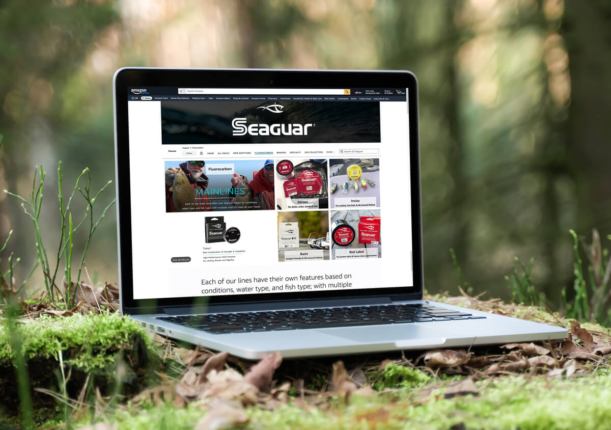 Image of an iPad showing the Amazon Seaguar Mainlines finishing store page.